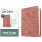 Premium Gift Bible Nlt, Filament Enabled (Leatherlike, Dusty Pink Petals, Red Letter) - Imitation Leather