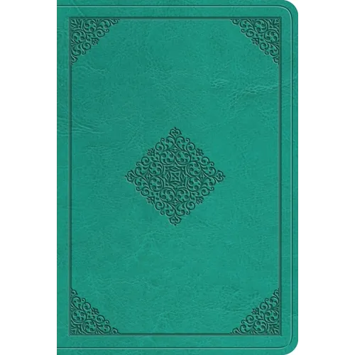 ESV Large Print Value Compact Bible (Trutone, Teal, Ornament Design) - Imitation Leather