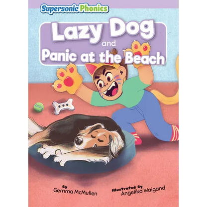 Lazy Dog & Panic at the Beach - Library Binding