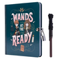 Harry Potter: Wands at the Ready Lock & Key Diary - Hardcover