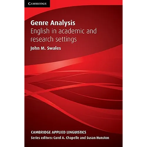 Genre Analysis: English in Academic and Research Settings - Paperback