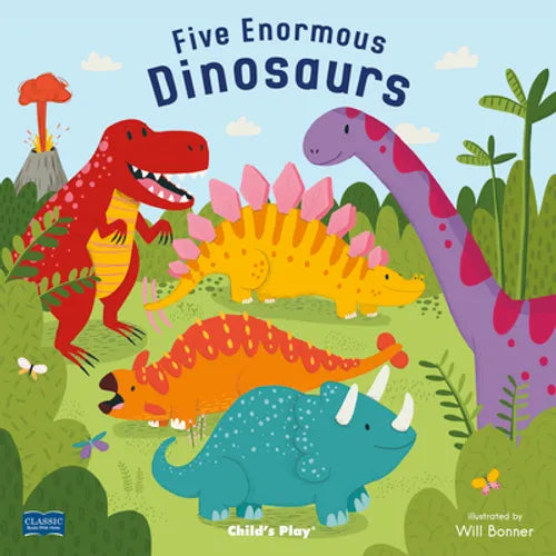 Five Enormous Dinosaurs - Board Book