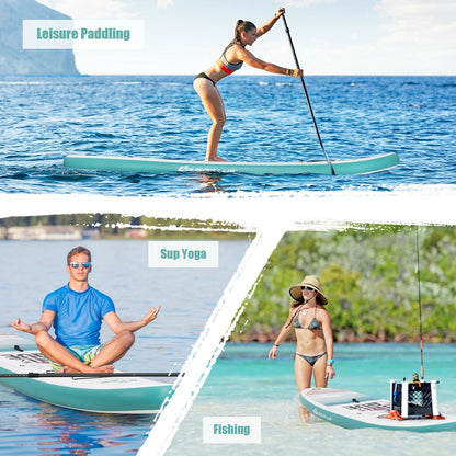 10.5 ft Inflatable Stand Up Paddle Board Surfboard with Aluminum Paddle Pump