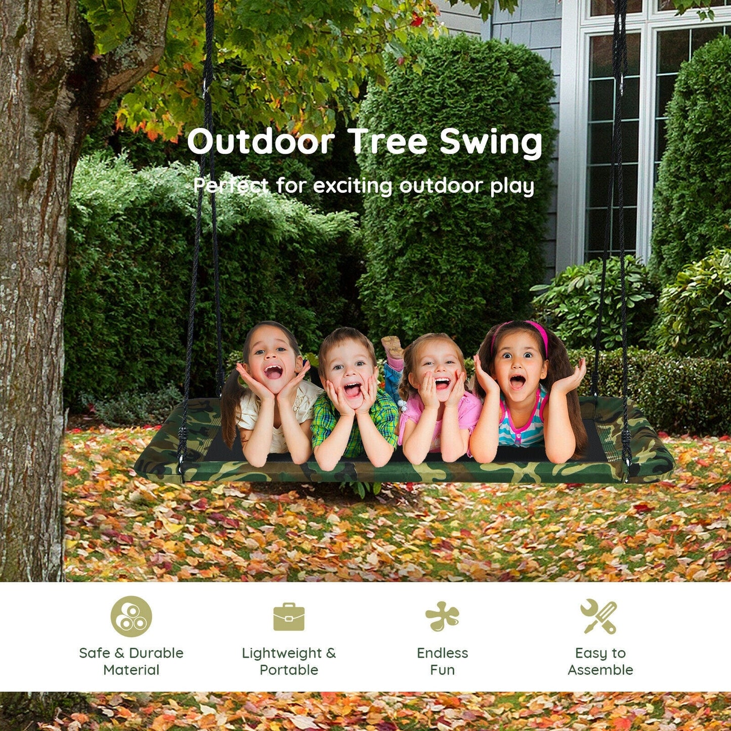 60 Inches Platform Tree Swing