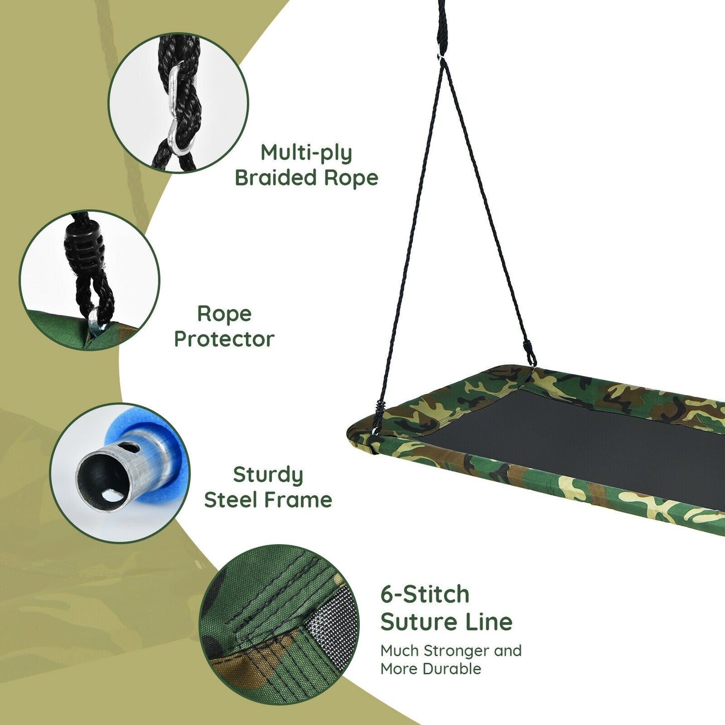 60 Inches Platform Tree Swing