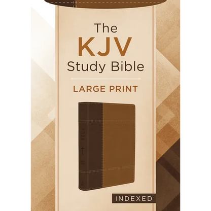 The KJV Study Bible, Large Print (Indexed) [Copper Cross] - Imitation Leather