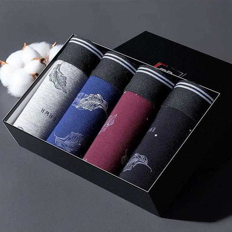 Ice Silk Modal Men’s Boxer Briefs 4 Pack