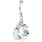 Handcrafted Recycle for the Environment Dangle Belly Ring