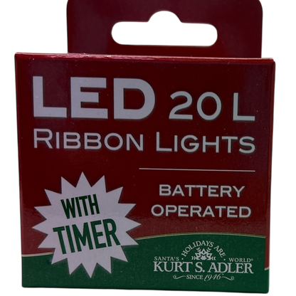 20-Light Battery-Operated Ribbon Lights - Gold