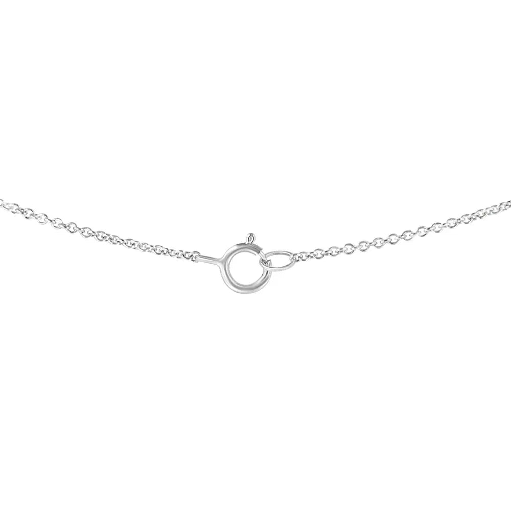 IGI Certified East-West Oval Lab-Grown Diamond Solitaire Pendant in 10K White Gold 1/2 Cttw