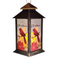 Christmas Cardinal Lantern with LED Candle - Merry Christmas