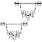18mm Clear Gem Glamour Dangle Nipple Shield Set