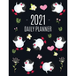 Penguin Daily Planner 2021: Keep Track of All Your Weekly Appointments! Cute Large Black Year Agenda Calendar with Monthly Spread Views Funny Anim - Paperback