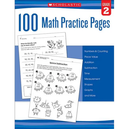 100 Math Practice Pages: Grade 2 - Paperback