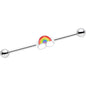Rainbow and Clouds Industrial Barbell 38mm