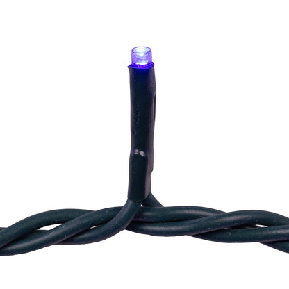 300-Light 3MM Blue LED Green Wire Jingle Bright Light Set - 50 Feet Long