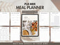PLR Planner, PLR Meal Planner Weekly Meal Menu Planner, Done for you Canva Editable Template, Resell Digital Product, Meal Plan Template