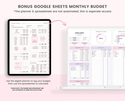 Digital Budget Planner: Finance Tracker, GoodNotes Compatible (Portrait) (PDF Download