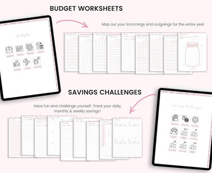 Digital Budget Planner: Finance Tracker, GoodNotes Compatible (Portrait) (PDF Download