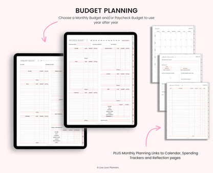 Digital Budget Planner: Finance Tracker, GoodNotes Compatible (Portrait) (PDF Download