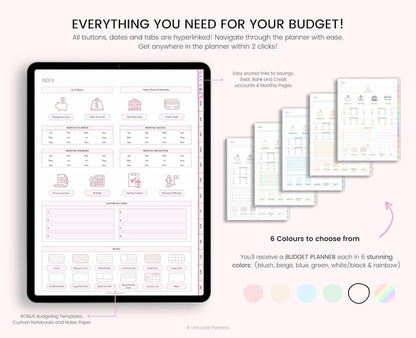 Digital Budget Planner: Finance Tracker, GoodNotes Compatible (Portrait) (PDF Download