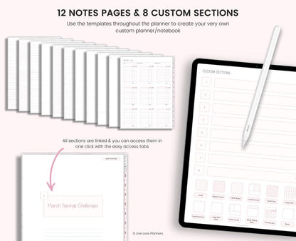 Digital Budget Planner: Finance Tracker, GoodNotes Compatible (Portrait) (PDF Download