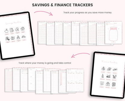 Digital Budget Planner: Finance Tracker, GoodNotes Compatible (Portrait) (PDF Download