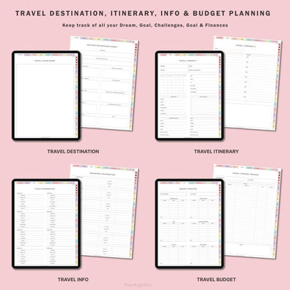 Digital Travel Planner, Travel Journal, Trip Planner, Vacation Planner, Travel Organizer, Holiday Planner, GoodNotes Planner, Packing List