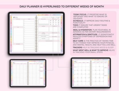 All-in-One Digital Planner 2026, 2027, 2028 Digital Planner, Digital Journal, Digital Goodnotes Template, Weekly, Daily Planner, Notability