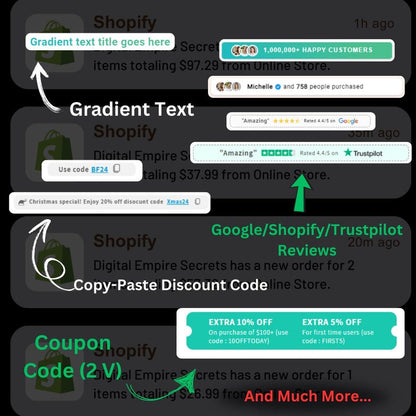 Shopify Liquid Codebook bundle - 220+ Customizable Website Codes PLR/MRR - All themes compatible - work for all templates (Digital Download)