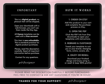 PLR Undated Digital Planner, Hyperlinked. Premium Design, Aesthetic Pink Pastels PLR Canva Template Resell Planner with Private Label Rights