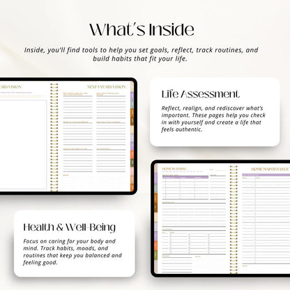 2026 Digital Planner | ADHD-Friendly Hyperlinked GoodNotes Planner | Goal, Budget, Health & Home Organizer | Undated Life Plan