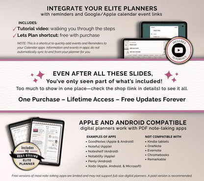 SHOP BUNDLE 2026 Digital Planner GoodNotes iPad Template Android Notability Journal Stickers Printables & Inserts