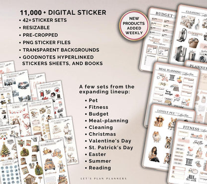 SHOP BUNDLE 2026 Digital Planner GoodNotes iPad Template Android Notability Journal Stickers Printables & Inserts