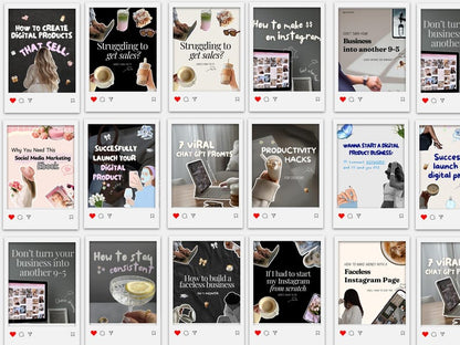 400+ Faceless Instagram Carousel Templates Canva | Aesthetic IG & TikTok Slides | PLR MRR Digital Product to Resell