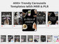 400+ Faceless Instagram Carousel Templates Canva | Aesthetic IG & TikTok Slides | PLR MRR Digital Product to Resell