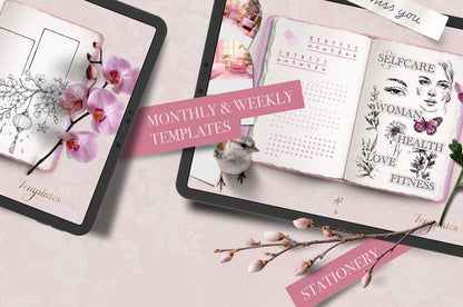 Digital Sticker Bundle Jane Austen Trinket Box | Realistic Goodnotes Stickers Regency Era | Feminine Journaling Kit PNG