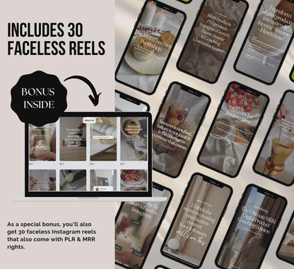 25,500+ Faceless Reels Bundle with PLR & MRR, Ready-To-Resell Digital Product Vault, Private Label Rights, Canva Editable, Faceless Video