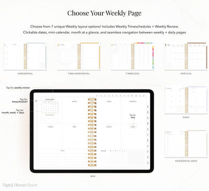 2026 Ultimate Digital Planner | Monthly, Weekly, Daily Planner, iPad Planner, Hyperlinked Digital Planner, Goodnotes Planner, Notability