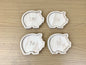 Set of 4 Wooden Pig Money Sorting Trays for Cents