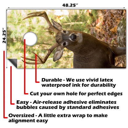 Deer In The Woods - Cornhole Board Wrap - Set of 2