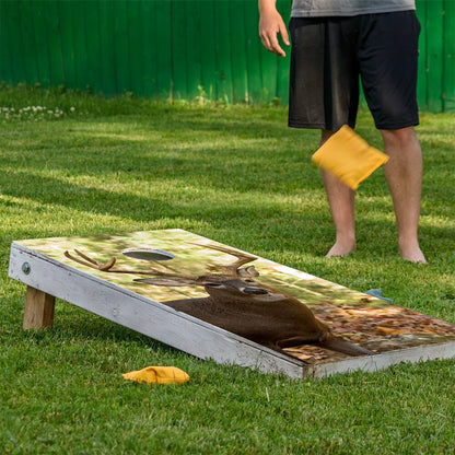 Deer In The Woods - Cornhole Board Wrap - Set of 2