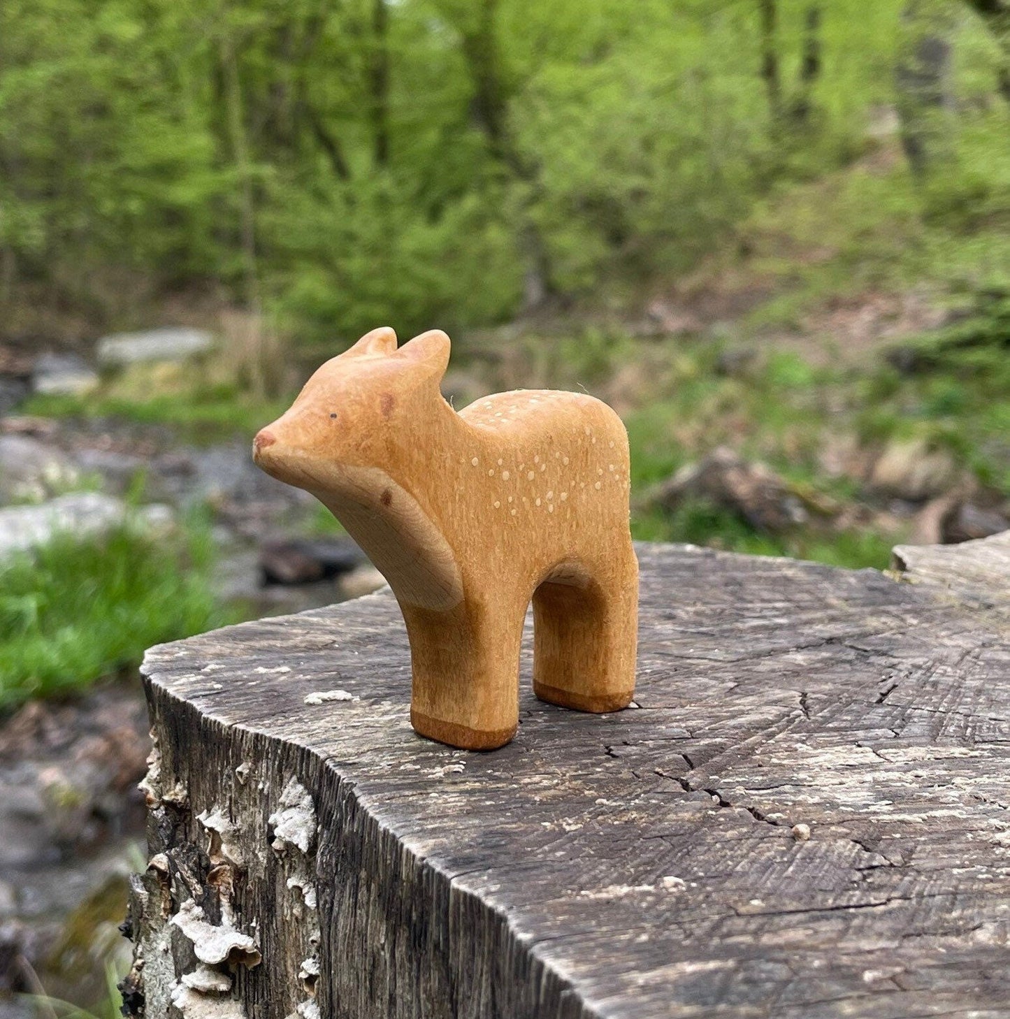 Wooden Deer Calf Waldorf Toy