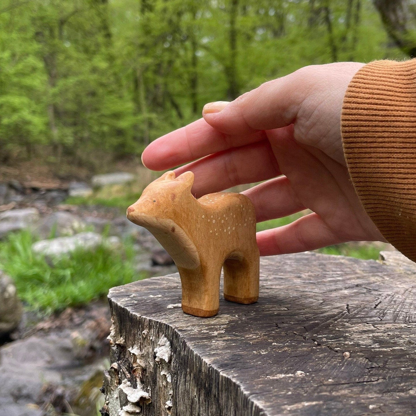 Wooden Deer Calf Waldorf Toy