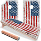 Cracked Wood Flag - Cornhole Board Wrap - Set of 2