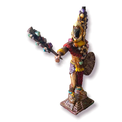 Aztec Warrior Statue | Handmade Cultural Sculpture