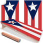 Puerto Rican Flag - Cornhole Board Wrap - Set of 2