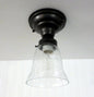 Seeded Glass Shade Flush Lighting