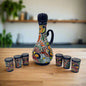 Talavera Decanter with 6 Shot Glasses | Hand-Painted Mexican Set