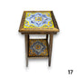 Square Talavera Tile End Table | Handmade Mexican Wood Accent Table